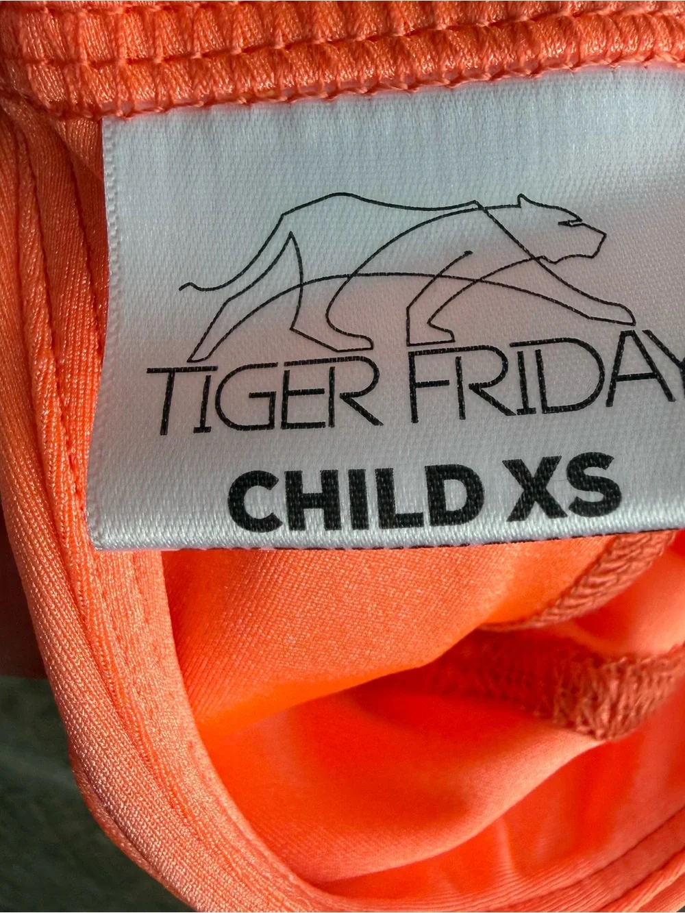 Tiger Friday CXS Top and Shorts - Coral Orange with Pink Trim